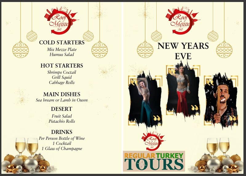 New years eve dinner menu
